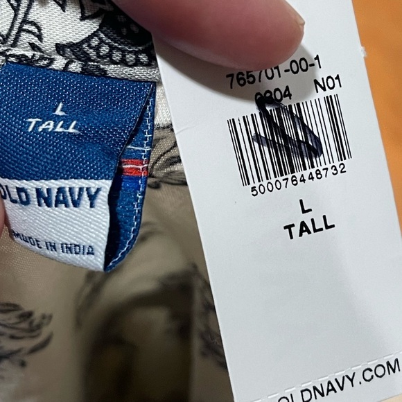 Old Navy Long-Sleeve Printed Poet Swing Peasant Blouse, Size Large Tall - Picture 4 of 8